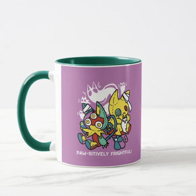 Mug Chats déplaisants Halloween Art : Paw-sitly Fright (Gauche)