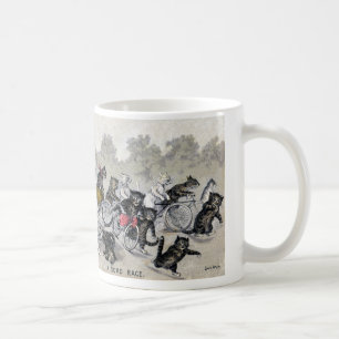 Mug Chats d'équitation de bicyclette
