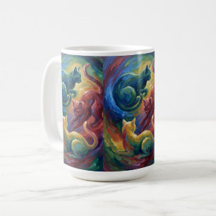 Mug Chats en Jouant - Une Abstraction