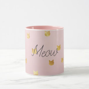 Mug Chats en or Blush Rose Ombre