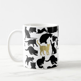 Mug Chats en or noir