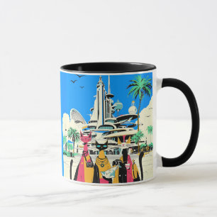 Mug Chats en vacances Visiter l'avenir