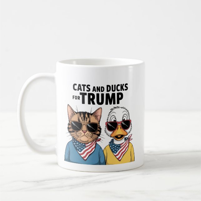 Mug Chats Et Canards Pour Le Président Trump, Trump (Gauche)