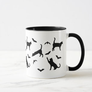 Mug Chats Et Chats Noirs Whimsical Halloween Motif