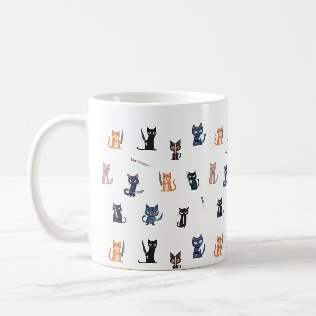Mug Chats et couteaux (Gauche)