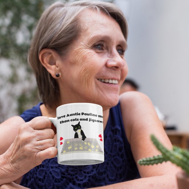 Mug Chats et Jigsaws me font sourire chat puzzle amour (Créateur téléchargé)