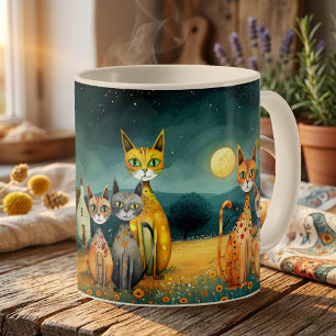 Mug Chats fantaisistes d'art folklorique de jardin de 