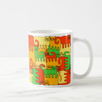 Mug Chats "feuille de puzzle d'automne "