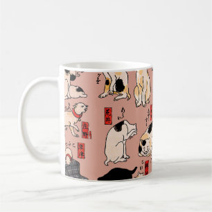 Mug chats japonais Ukiyo-e Funny kitty