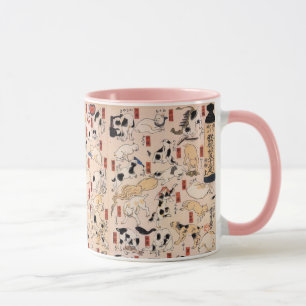 Mug Chats japonais, Utagawa Kuniyoshi, Ukiyo-e