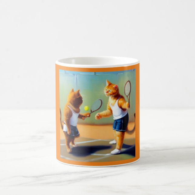 Mug Chats jouant au tennis (Centre)