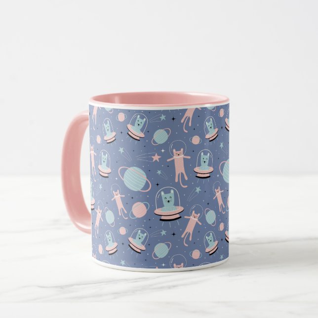 Mug Chats mignons de l'espace (Devant gauche)