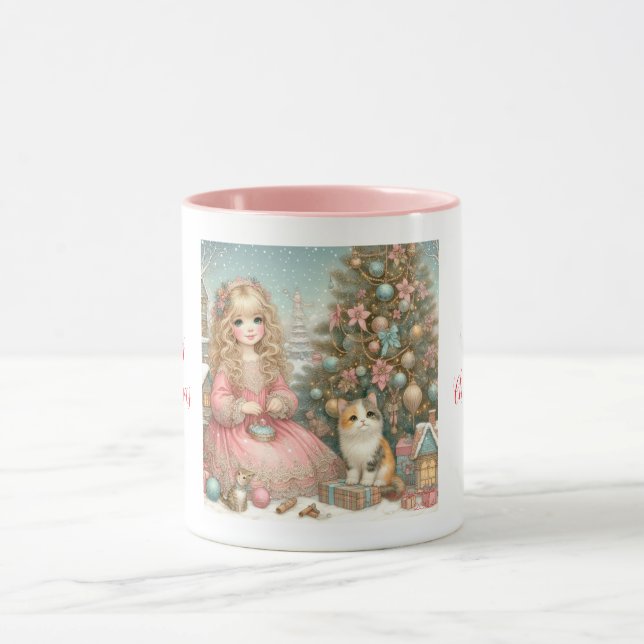 Mug Chats mignons de Noël (Centre)