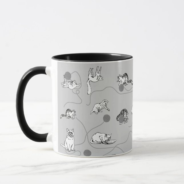 Mug Chats mignons Jouer et être Motif coquin (Gauche)