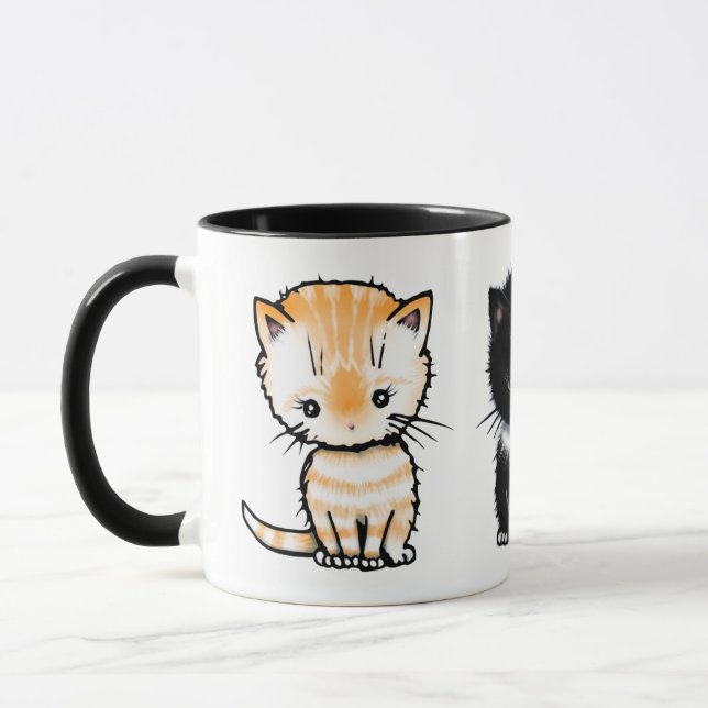 Mug Chats mignons Orange Tabby Tuxedo Grey Tabby (Gauche)