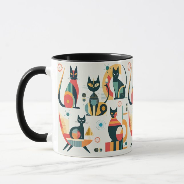 Mug Chats modernes du milieu du siècle (Gauche)