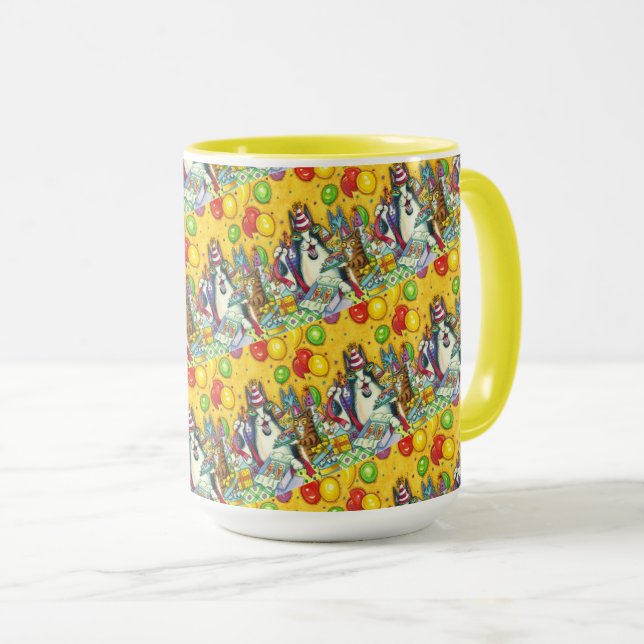 MUG CHATS N'FITZ, CUISINES, MICE, ANNIVERSAIRE AMUSANT (Devant droit)