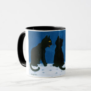 Mug Chats noirs dans la neige, Louis Wain