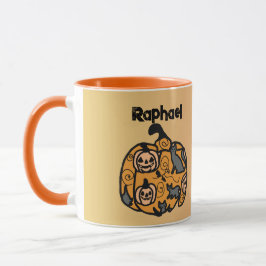Mug Chats noirs rétros et rêves Citrouilles