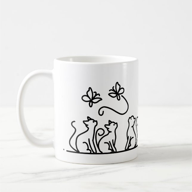 Mug Chats & Papillons (Gauche)