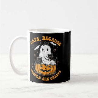 Mug Chats Parce que les Gens sont Flippants Halloween 