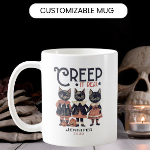 Mug Chats Rétro Creep It Real Halloween