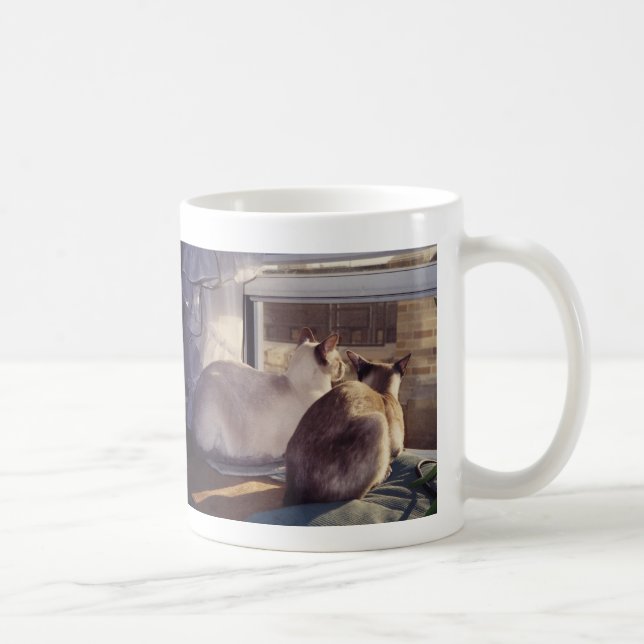 Mug Chats siamois deux à la fenêtre (2) (Droite)