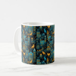 Mug Chats sur les toits de la ville Ai Art