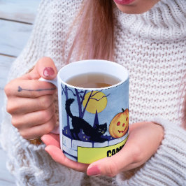 Mug Chats vintages personnalisables Citrouille Hallowe