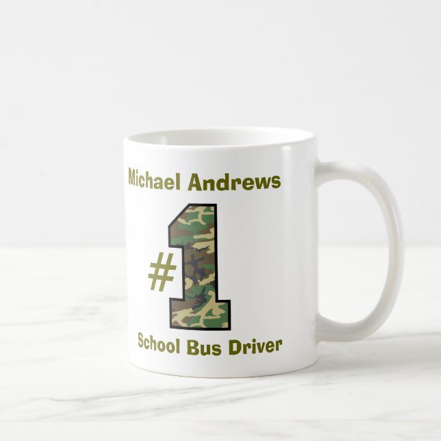 Mug Chauffeur d'autobus scolaire du numéro un V37 (Droite)