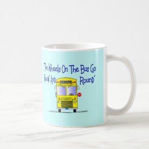 Mug Chauffeur de bus "les roues sur l'autobus "