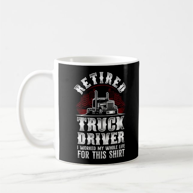 Mug Chauffeur de camion Camion Retraité Chauffeur de c (Gauche)