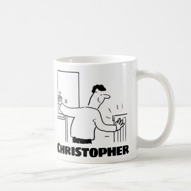 Mug Chauffeur ou plombier avec nom sur un (Droite)
