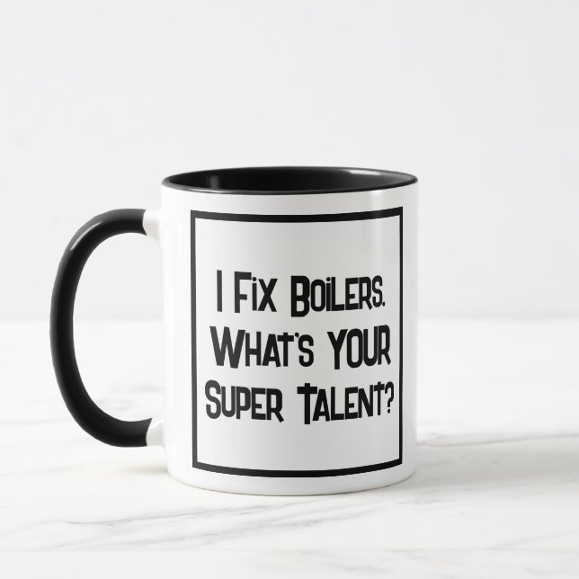 Mug Chauffeur ou plombier mécanicien Super Talent. Deu (Gauche)