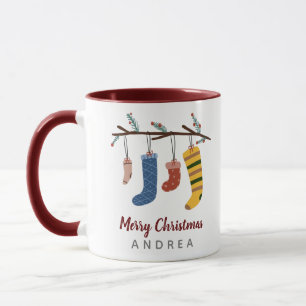 Mug Chaussettes de Noël mignonnes cadeau de vacances