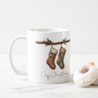 Mug Chaussettes de Noël rustiques Cozy Holiday