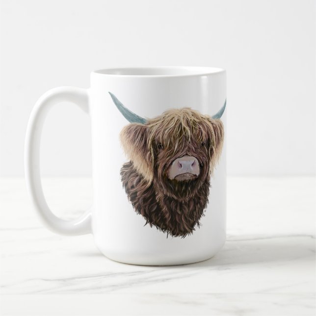 Mug Chaussure De Vache D'Ecosse Avec Des Cheveux Forts (Gauche)