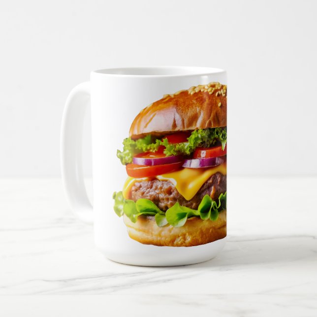 Mug ChaussureHabille hamburger empilé thic (Devant gauche)