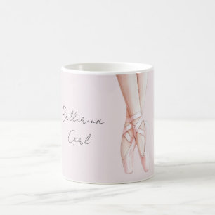 Mug Chaussures de ballet roses jambes fille ballerine