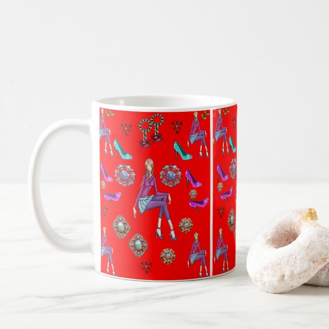 Mug chaussures de mode de muqueuses (Avec donut)