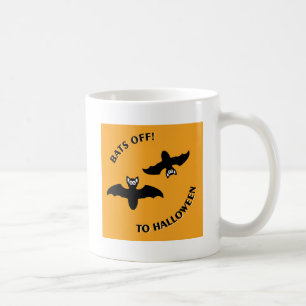 Mug Chauve-souris de Halloween Carré orange