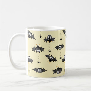 Mug Chauves-souris d'Halloween et araignées dangereuse