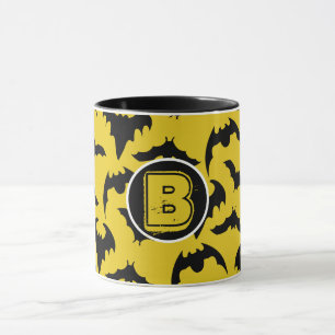 Mug Chauves-souris jaunes et noires Halloween
