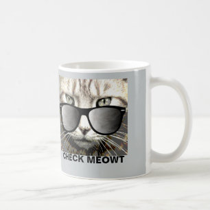 Mug Check Meowt, Cat Coffee Mug,