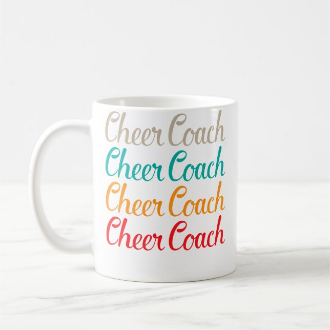 Mug Cheer Coach Typography For Cheerleading Co (Gauche)