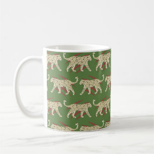 Mug Cheetah de léopard Abstrait tiré à la main avec Sk