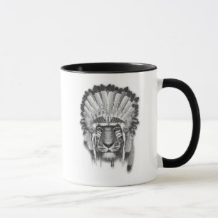 Mug Chef de tigre de Natif américain