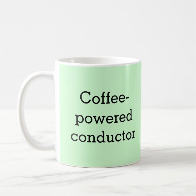 Mug Chef d'orchestre propulsé au café Personnalisé (Gauche)