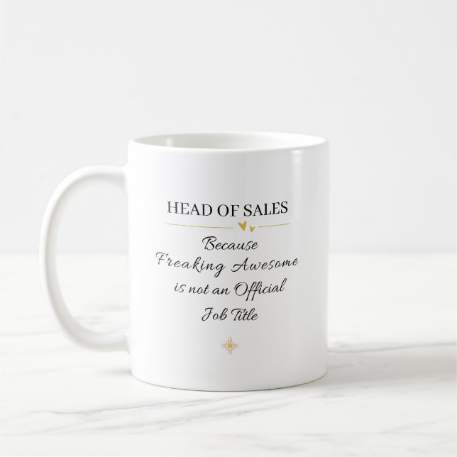 Mug Chef du devis du bureau des ventes (Gauche)