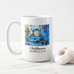 Mug Chefchaouen Blue City Maroc Peinture à l'huile Boh